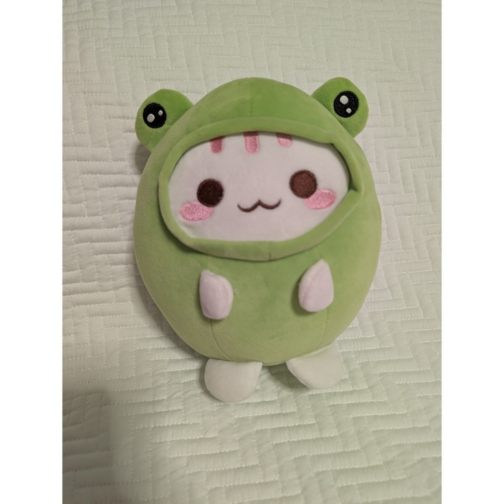 Lily the Cute Cat Plush Kitten Frog Plushie stuffed Animal 8"‎ Toy